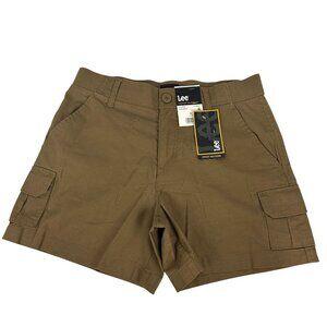 Lee Womens 5 Inch Comfort Waistband Shorts Size 6 Kangaroo Brown